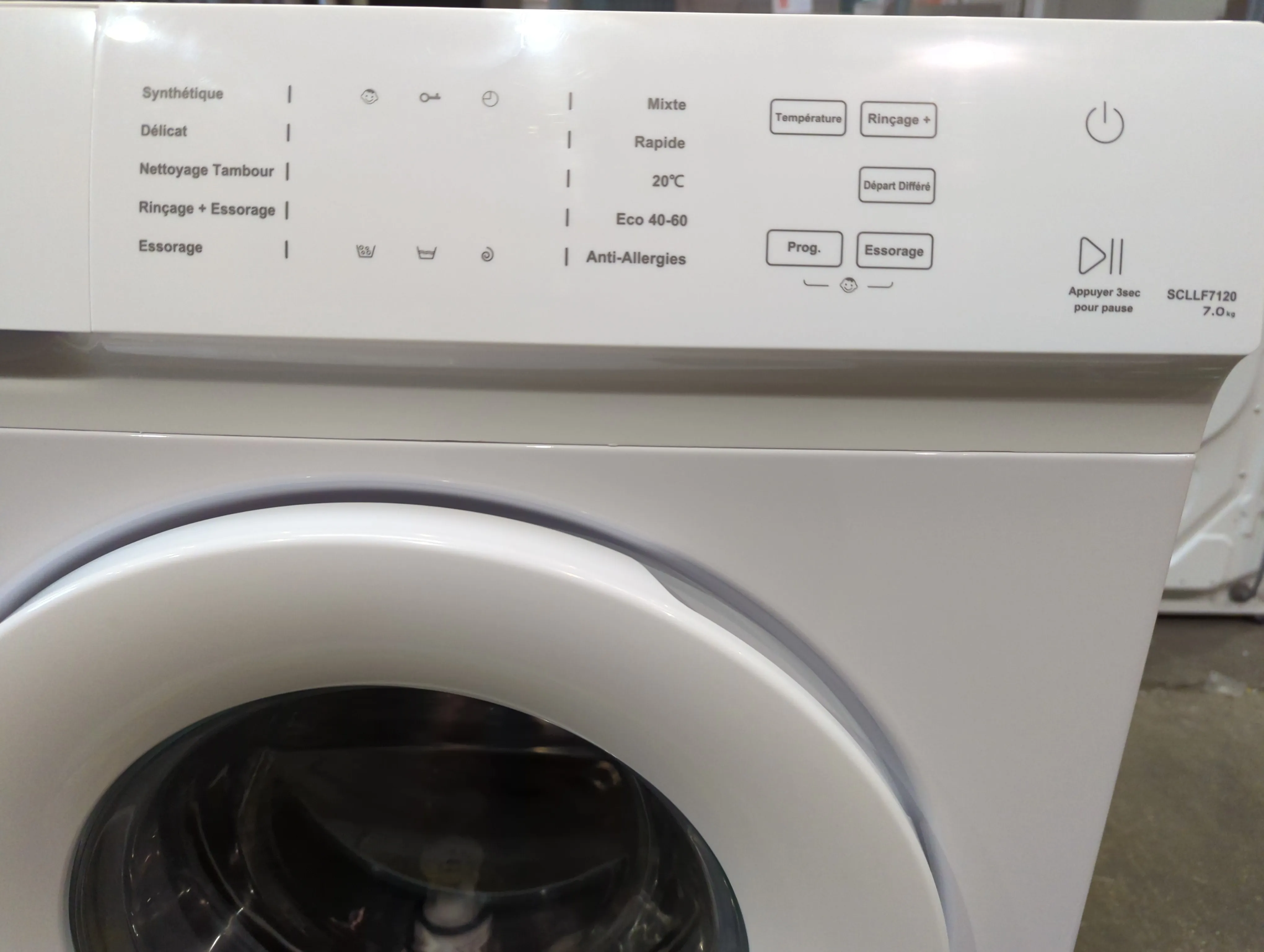 Lave-Linge Hublot 7 kg Reconditionné SCHNEIDER SCLLF7120 - Image 4