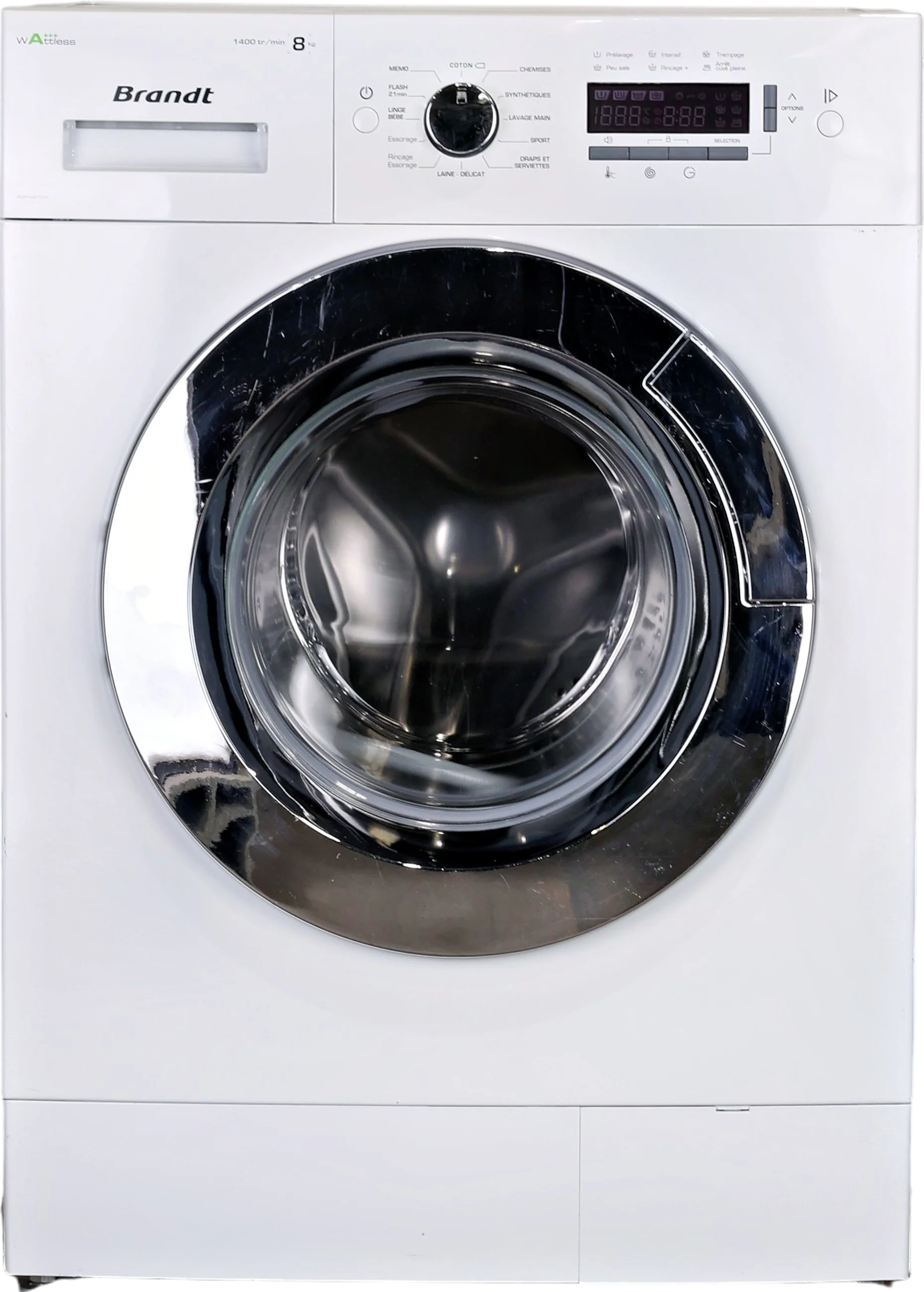 Lave-linge Hublot 8 kg Reconditionné BRANDT BWF48TCW
