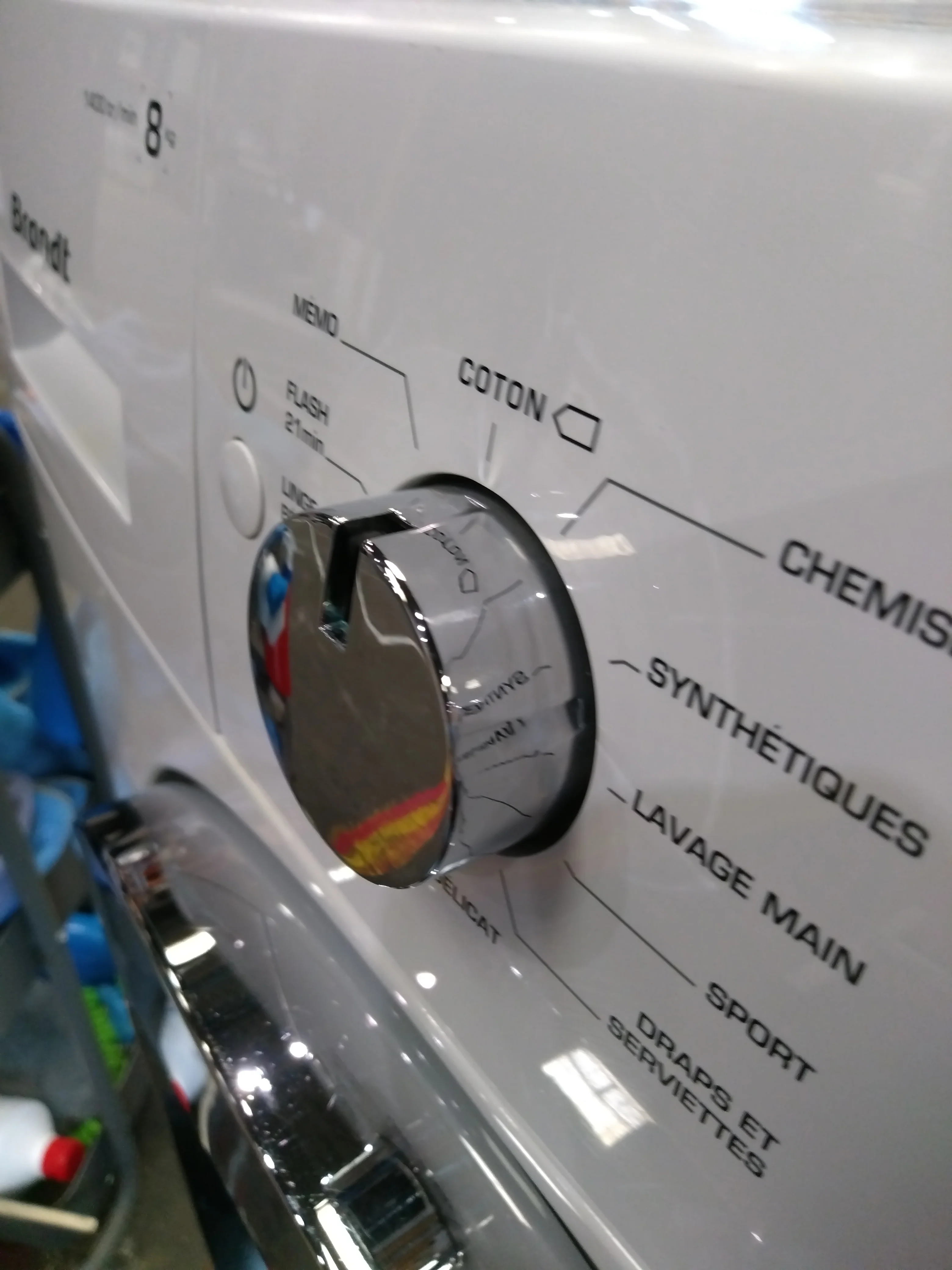 Lave-linge Hublot 8 kg Reconditionné BRANDT BWF48TCW - Image 4