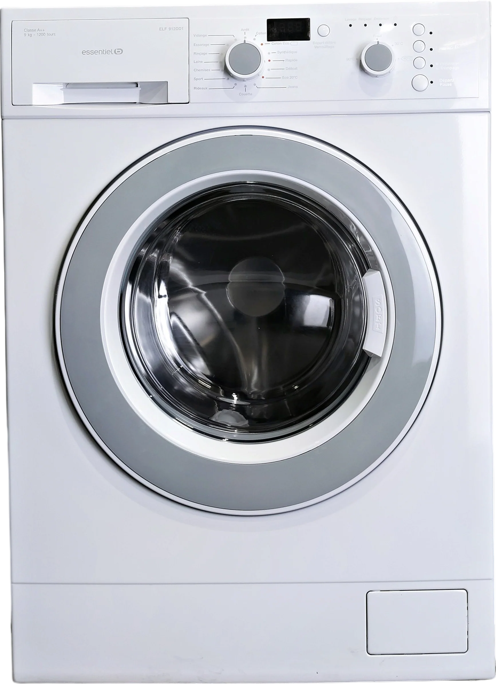 Lave-linge Hublot 9 kg Reconditionné ESSENTIEL B ELF912DD1