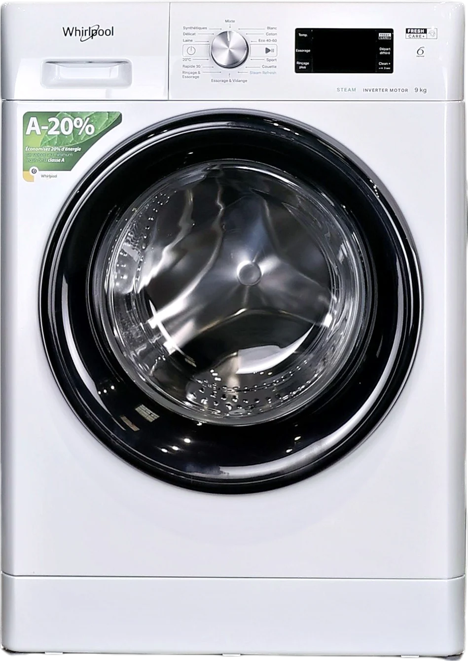 Lave-linge Hublot 9 kg Reconditionné WHIRLPOOL FFBB9489BVFR