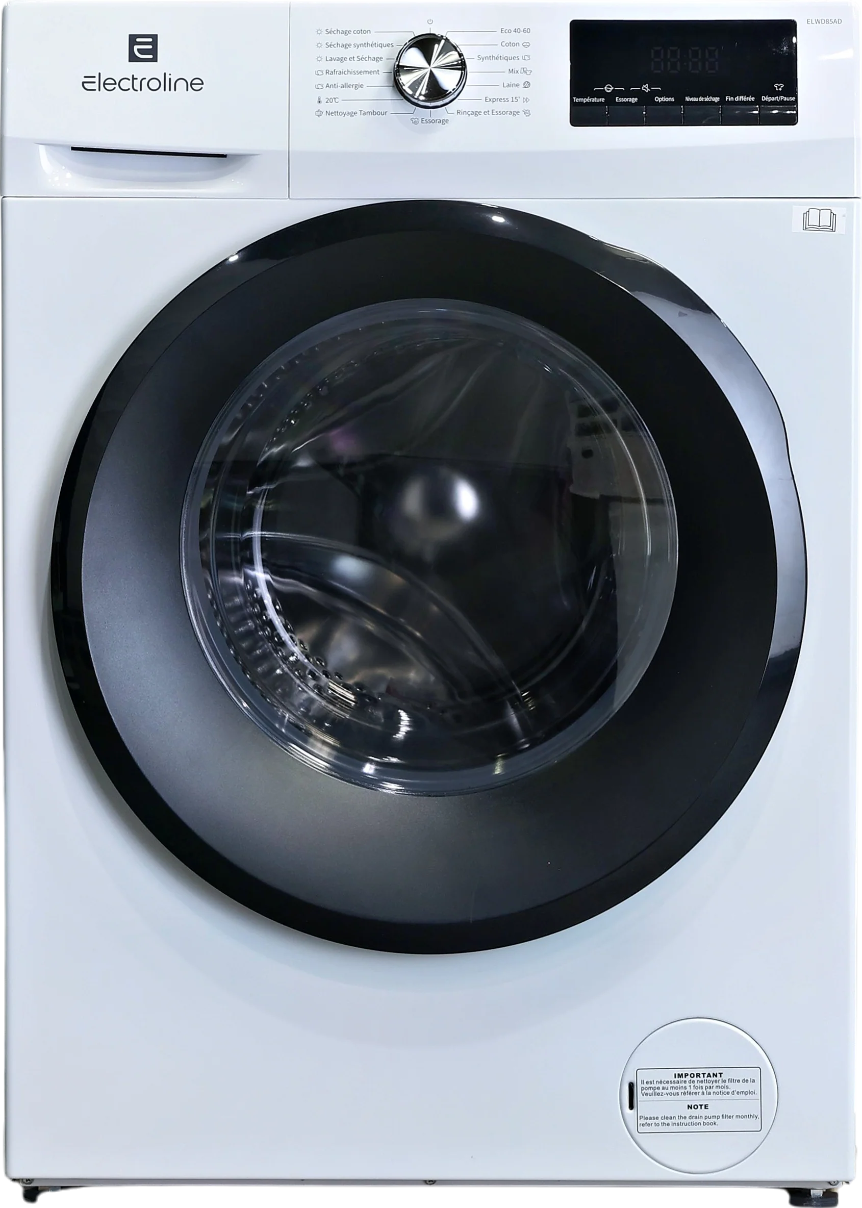 Lave-linge Sechant 8 kg Reconditionné ELECTROLINE ELWD85AD