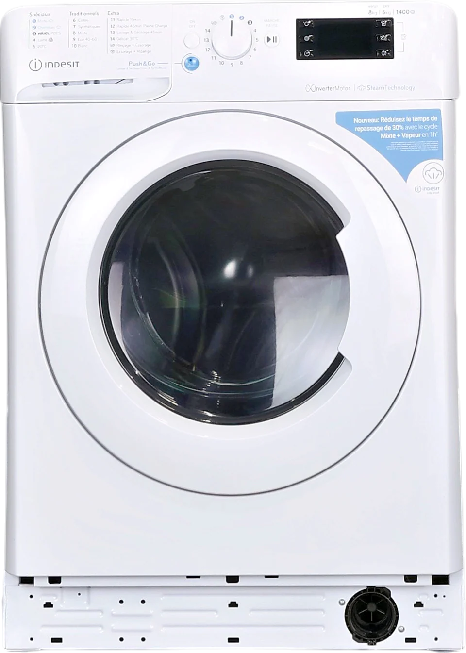 Lave-linge Sechant 8 kg Reconditionné INDESIT BDE86435WVFR