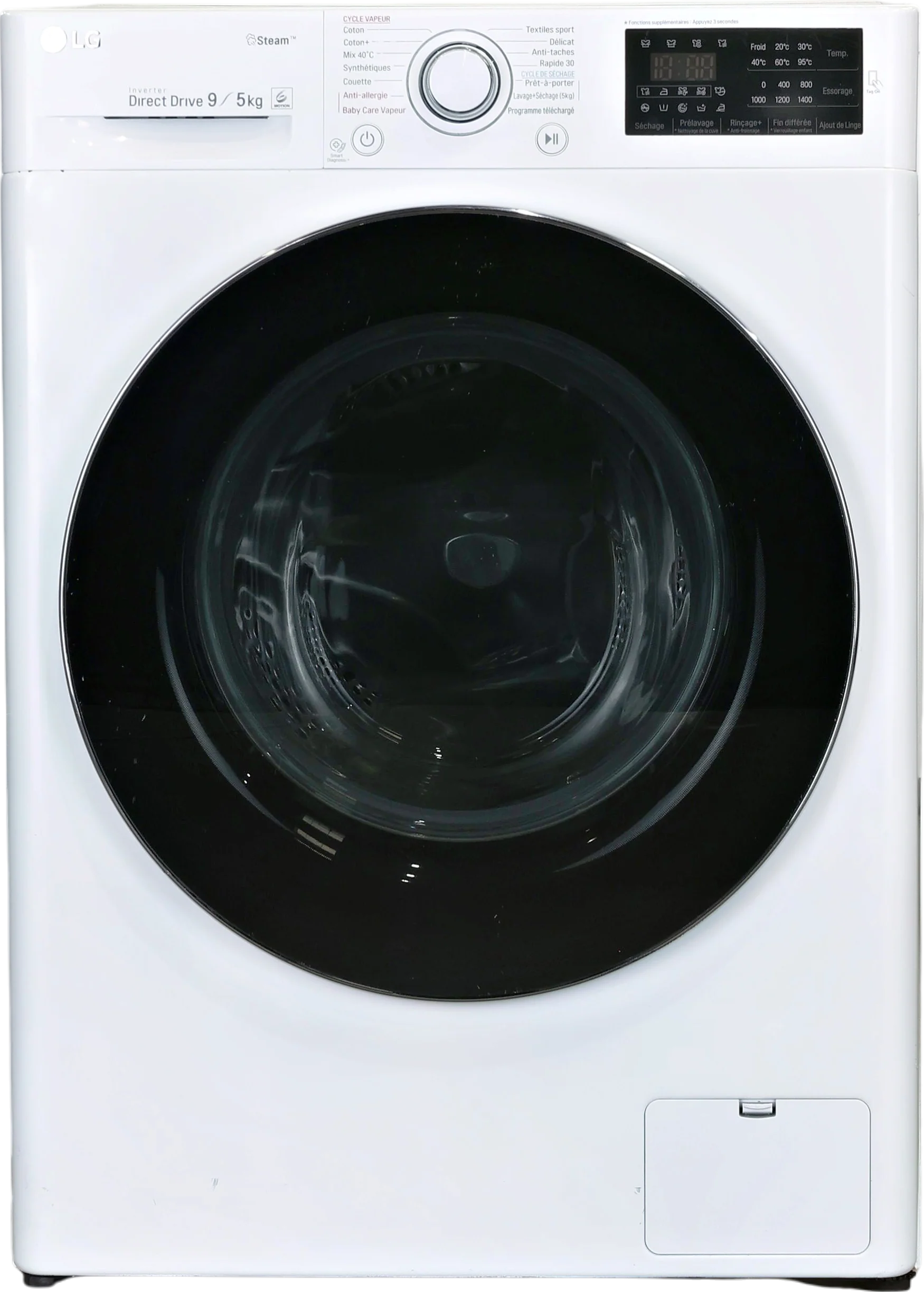 Lave-linge Sechant 9 kg Reconditionné LG F954J60WRS