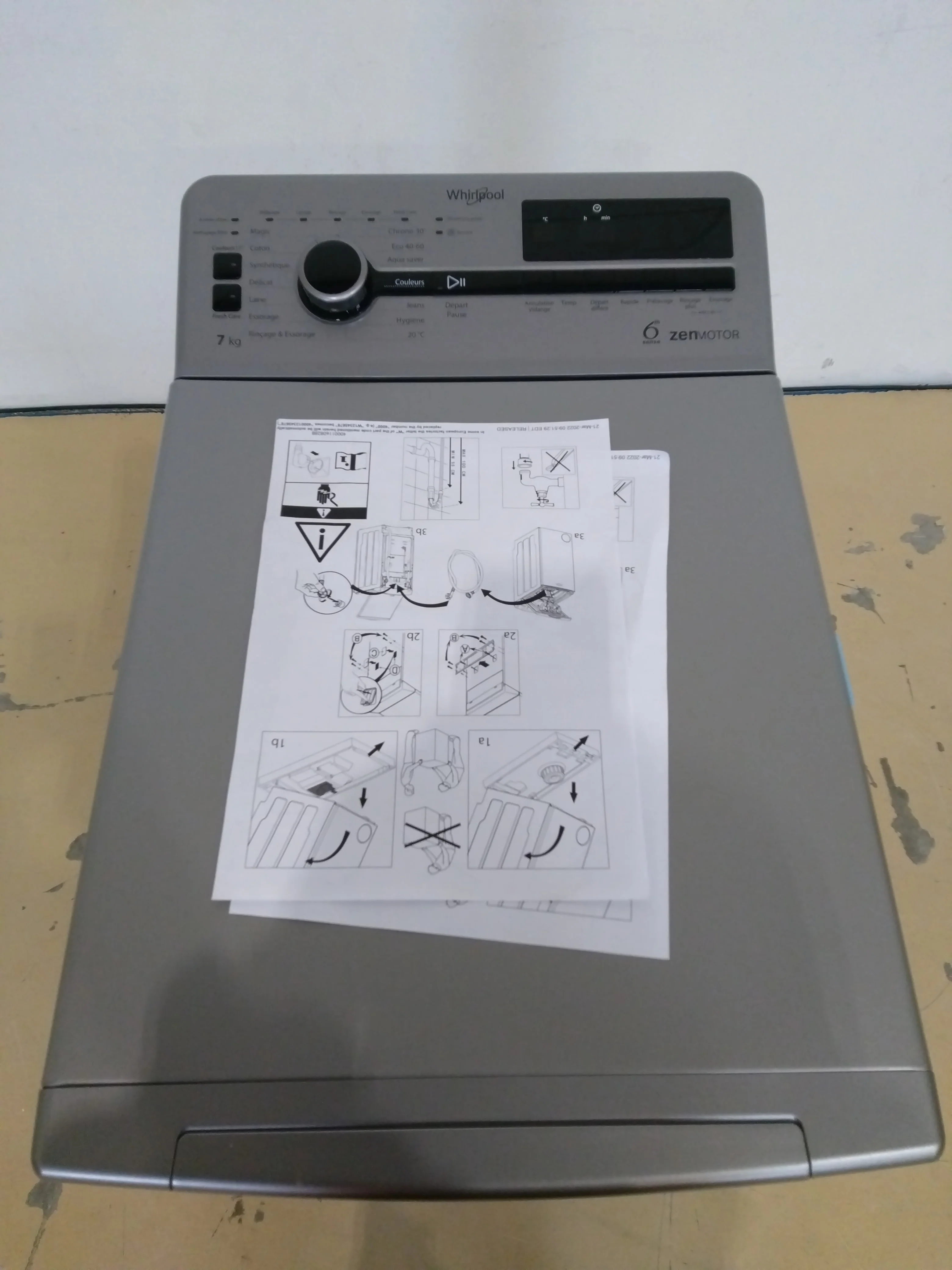 Lave-linge Top 7 kg Reconditionné WHIRLPOOL TDLRSX7232BSFR - Image 6