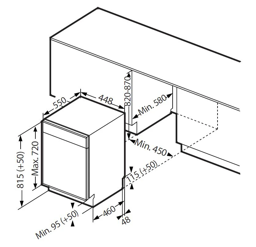 Lave-vaisselle Encastrable 10 couverts Reconditionné SCHNEIDER SCLT042A0N - Image 5
