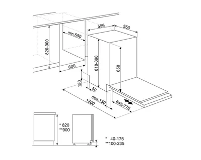 Lave-vaisselle Encastrable 13 couverts Reconditionné SMEG STL262D - Image 6