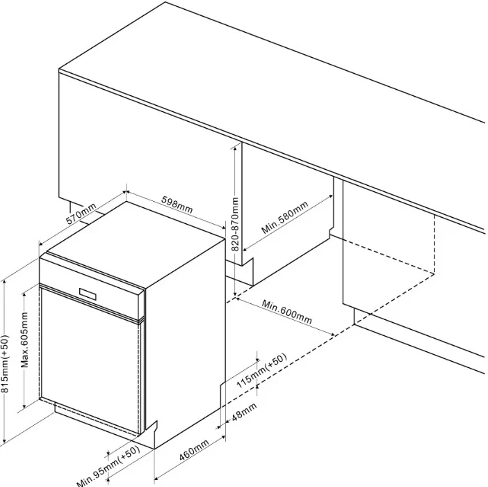 Lave-vaisselle Encastrable 14 couverts Reconditionné BRANDT BDB424LW - Image 3