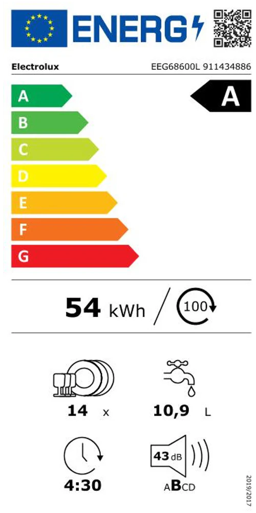 Lave-vaisselle Encastrable 14 couverts Reconditionné ELECTROLUX EEG68600L - Image 4