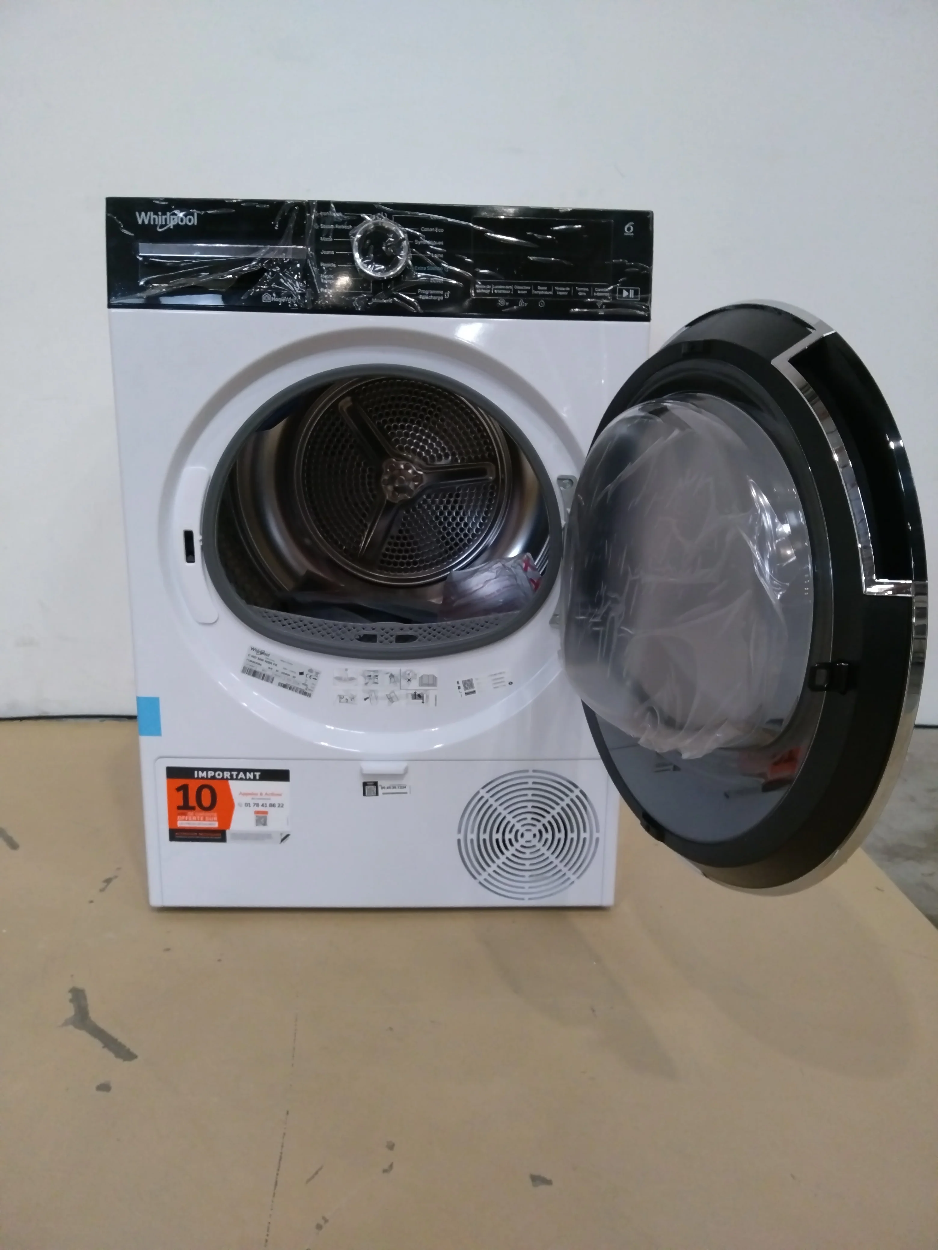 Seche-linge Pompe à Chaleur 9 kg Reconditionné WHIRLPOOL C WD 95M WBR FR - Image 3