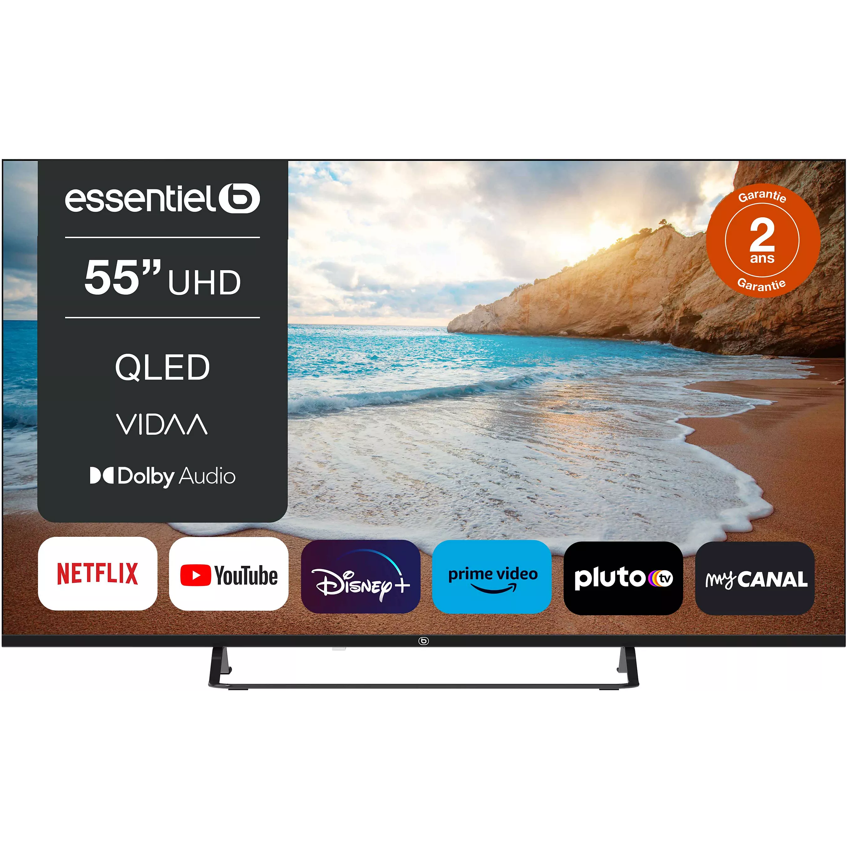 Téléviseur LED 55 pouces Reconditionné ESSENTIEL B 55QLED308 139 cm (55")