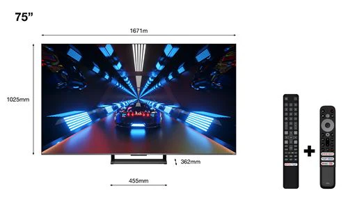 Téléviseur LED 74 pouces Reconditionné TCL 75C735 - Image 4